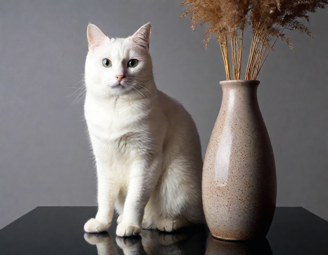2.3FAST - a_fluffy_white_cat__sitting_on_the_glass_table_with_a_slight_reflection_undernea_Seed1372292595